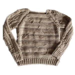 Romania European Light Tan Knitted Sweater